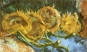Four Cut Sunflowers 1887